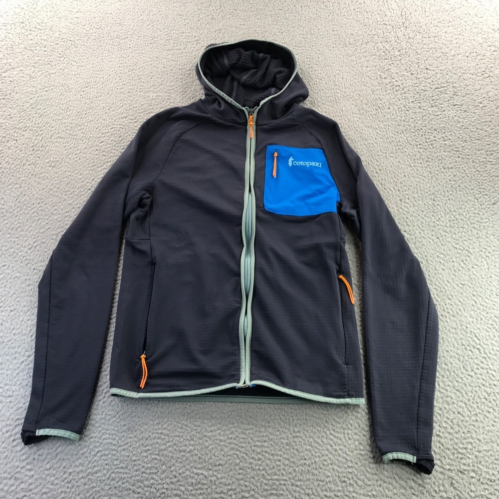 Cotopaxi Jacket Mens Small Blue Otero Fleece Grid Hooded Full Zip